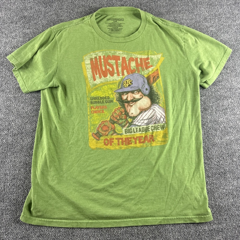 Big League Chew novelty T-shirt soft green Men's size Medium L ⚾️
